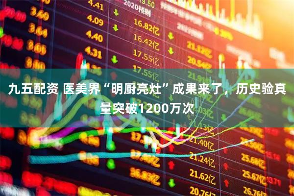 九五配资 医美界“明厨亮灶”成果来了，历史验真量突破1200万次