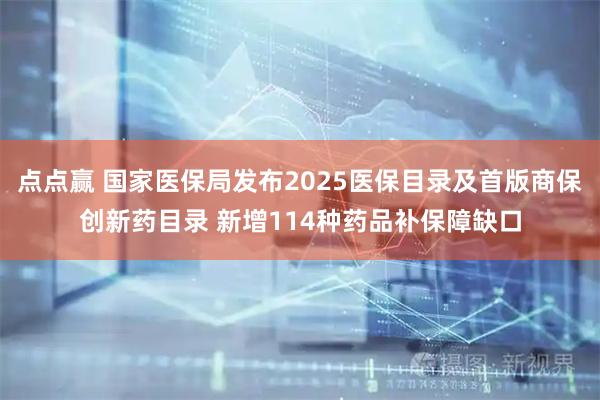 点点赢 国家医保局发布2025医保目录及首版商保创新药目录 新增114种药品补保障缺口